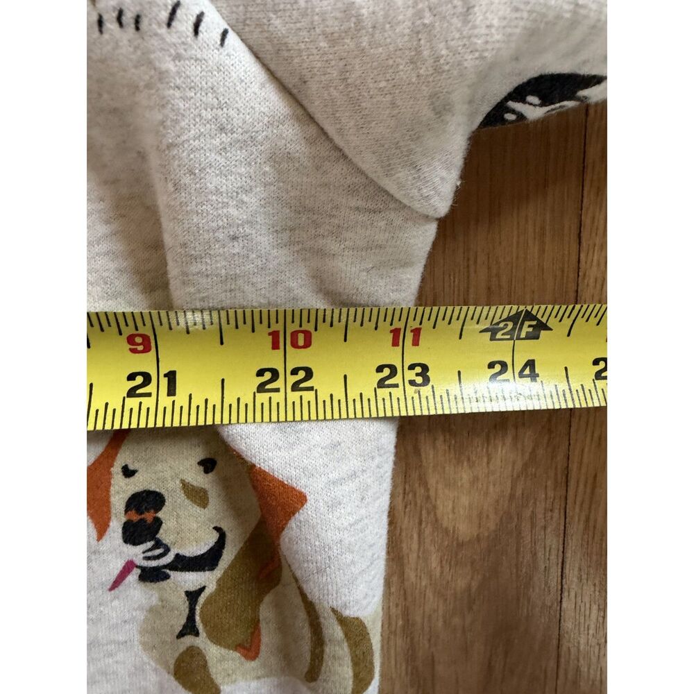 Women's Crew Neck Long Sleeve Shirt L Playful Dogs Soft Cozy Pullover - Picture 4 of 8